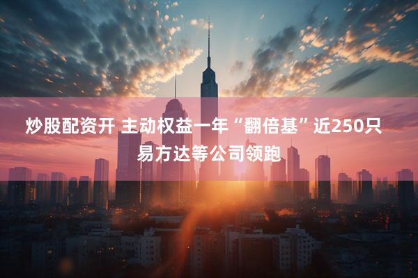 炒股配资开 主动权益一年“翻倍基”近250只 易方达等公司领跑