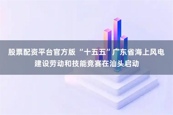 股票配资平台官方版 “十五五”广东省海上风电建设劳动和技能竞赛在汕头启动